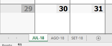 Calendário permanente + gerador de calendários no Excel 3.0