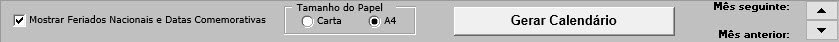 Calendário permanente + gerador de calendários no Excel 3.0