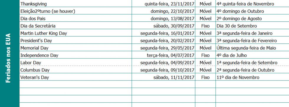 Calendário permanente + gerador de calendários no Excel 3.0