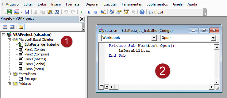 Como fazer uma tela de login no Excel