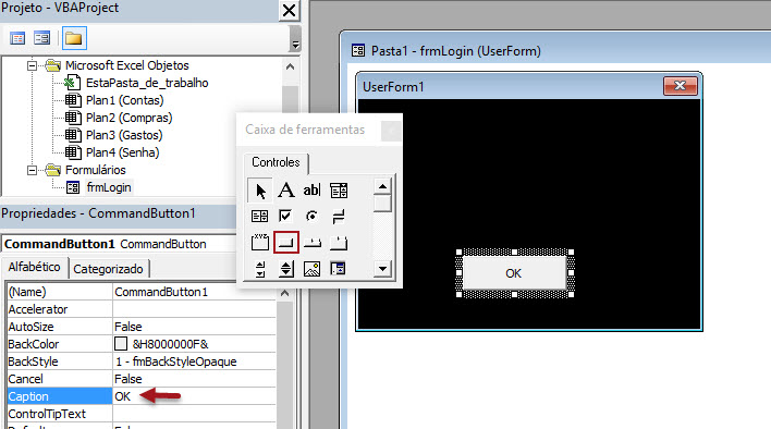 Como fazer uma tela de login no Excel