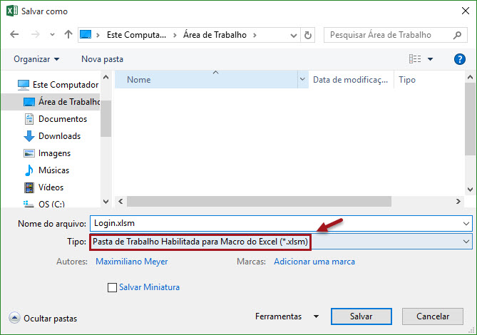 Como fazer uma tela de login no Excel