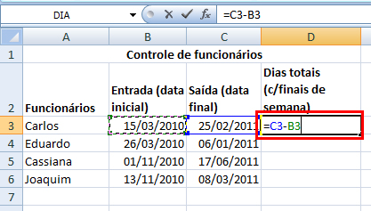 Calculadora de dias entre datas [Cálculo calendário] 