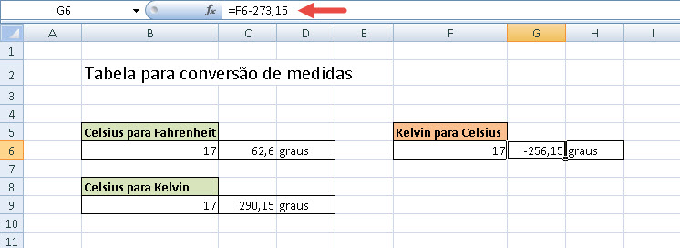 Planilha Para Conversao De Temperaturas No Excel
