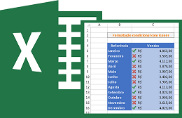 Usando ícones na formatação condicional no Excel Usando ícones na formatação condicional no Excel