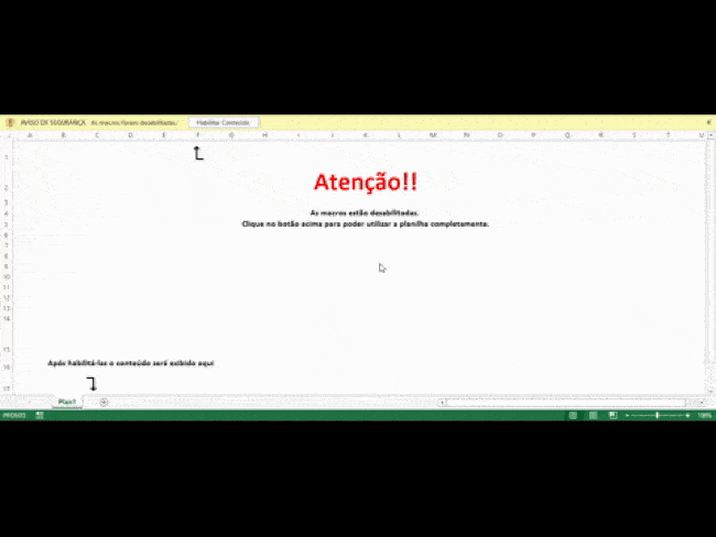 Como fazer o usuário forçar a execução de uma macro no Excel