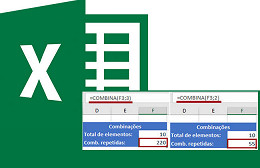 Utilizando =Combin() e =Combina() para calcular as combinações no Excel Utilizando =Combin() e =Combina() para calcular as combinações no Excel