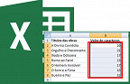 Contando caracteres de célula no Excel - Fórmula =Núm.caract