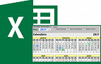 Calendário permanente + gerador de calendários no Excel 3.0