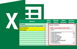 Planilha cronograma de estudos no Excel (Concursos, enem, vestibular) 2.0 Planilha cronograma de estudos no Excel (Concursos, enem, vestibular) 2.0