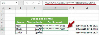 Exibir dÃgitos especÃficos da célula e ocultar os demais Exibir dÃgitos especÃficos da célula e ocultar os demais