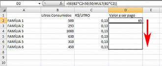 Como atribuir um valor mÃ­nimo a uma multiplicaÃ§Ã£o no Excel