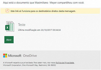 E-mail recebido