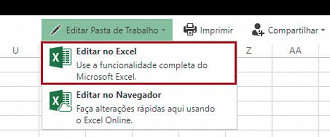 Como editar no programa ao invés do Office online