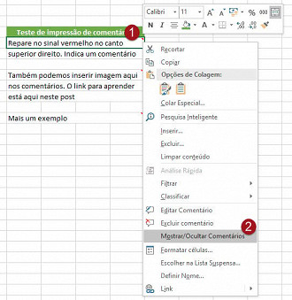Opção está neste menu Opção está neste menu