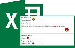 Tradutor de fórmulas de Excel Tradutor de fórmulas de Excel