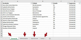 Resultado após a filtragem