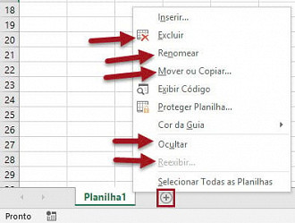 Informações exibidas neste menu Informações exibidas neste menu