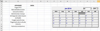 Como adicionar um calendÃ¡rio no Excel 2007